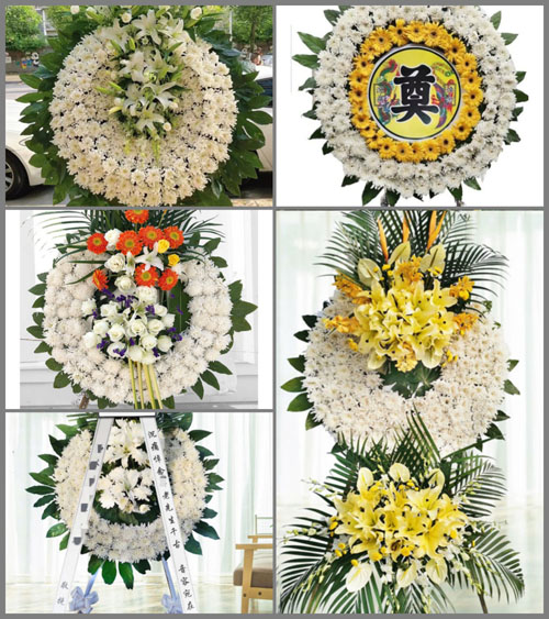 山东青岛黄岛区大场镇后官庄村花圈速递